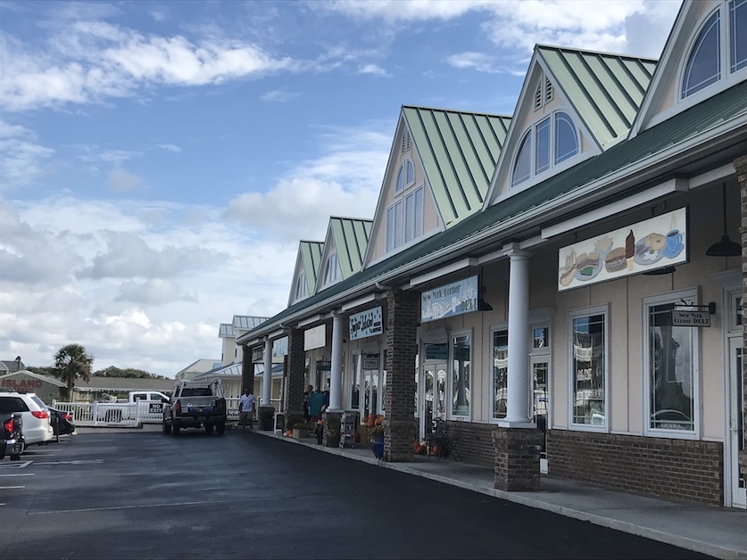 Storefront views in Topsail Island