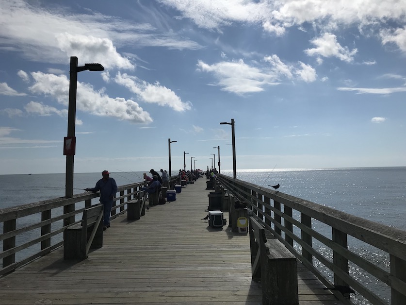 View of the pier on Topsail Beach